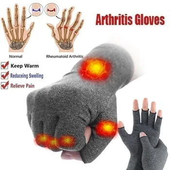 1 Чифт компрессионных ръкавици при артрит, поддръжка на китката, облекчение на болки в ставите, превръзка за ръце, Женски, мъжки, терапевтичен гривна, Компресия ръкавици