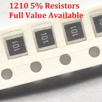 100 бр./лот SMD чип-резистор 1210 4,3 М/4,7 М/5,1 М/5,6 М/6,2 М/Ω Съпротивление 5% 4.3/4.7/5.1/5.6/6.2/ M резистори 4M3 4M7 5M1 5M6 6M2