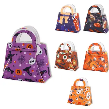 10ШТ Торби за предложения за Хелоуин с дръжки, чанти-тоут на Хелоуин, подарък пакети за опаковане на подаръци, шеги или предложения
