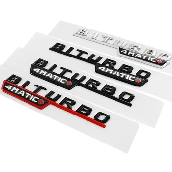 2 елемента Букви на Лого Biturbo 4matic На Крилото На Кола, Емблемата на Иконата на Стикер За Mercedes Benz C43 E43 GLE43 GLC43 AMG W205 W213 Аксесоари