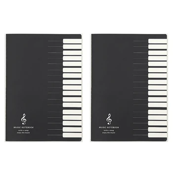 2 тетрадки книжки с музикални ноти на пет реда Музикална раздел Staff 