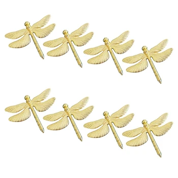 24ШТ Пръстен за салфетки във формата на кончета Златна украса за масата за сватбен банкет в хотел 