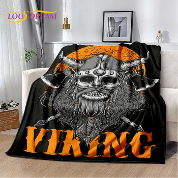 3D скандинавска митология, Валхала, Viking Един, рисунка, Мек плюшевое фланелевое одеяло, покривка за хол, спалня, покривка за дивана