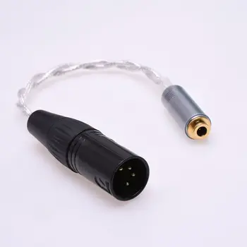 4-Пинов XLR-Включете 4.4 мм Женски Балансиран Аудиоадаптер С Посеребренным Экранирующим кабел, Съвместим с Sony NW-WM1Z 1A MDR-Z1R TA-ZH PHA-2