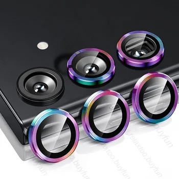 9D Извити Защитно покритие на Камерата От закалено Стъкло За Samsung Galaxy A54 5G Case Matel Ring Капак на обектива На Samsun A14 A24 A34 A 54 5G