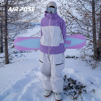 AIRPOSE-ветроупорен зимни якета за мъже и жени, дрехи за сноуборд, Ски костюм, Водоустойчив, Ледена яке, 15, Зима