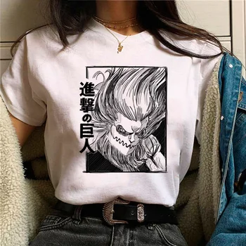 attacke attack on титан тениска дамски аниме комикс harajuku тениска дамски y2k забавно облекло от манга