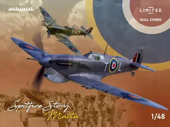 Eduard 11172 1/48 Spitfire Story: Malta Dual Combo Limited Edition (пластмасов модел)