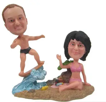 Fedex безплатна доставка Персонални кукла-болванчик за сърфиране сватбен подарък сватбена украса от полирезина