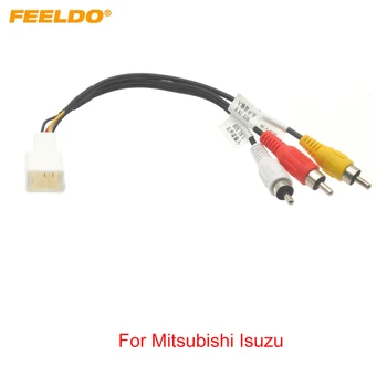 FEELDO Авто 6-пинов кабел за свързване на видео карта AUX за Mitsubishi, Isuzu, 1 бр., оригинална фабрично тел за автоматично въвеждане на видео сигнал AUX