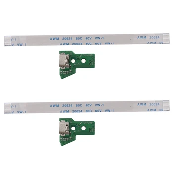 HFES 2X За SONY PS4 Контролер USB Порт За Зареждане на Разъемная Такса JDS-055 5-та V5 12-Пинов Кабел