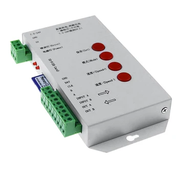 RGB led Контролер T1000S SD-карта 2048 Пиксела Контролер за WS2801 WS2811 WS2812B SK6812 LPD6803 DC5-24V