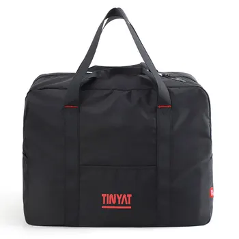 TINYAT Модни сгъваеми пътни чанти голям капацитет Водоустойчива чанта за багаж, Ръчни спортни дамски чанти, чанти за съхранение при кратки пътувания
