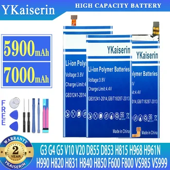 YKaiserin Батерия За LG G3 G4 G5 V10 V20 D855 D853 VS985 H815 H810 VS999 H968 H961N F600 H990 F800 H820 H830 H831 H840 H850
