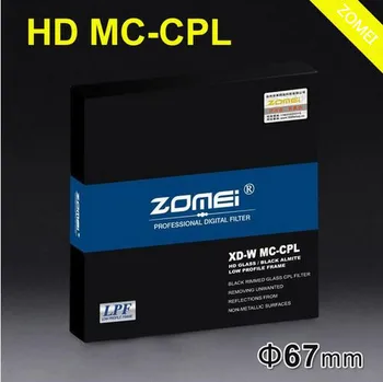 Zomei 67mm HD MC CPL Поляризационен Филтър Slim Pro HD 18-Слойный MC Кръгъл Поляризационен Филтър за Обектив Canon, Nikon, Sony, Pentax Leica