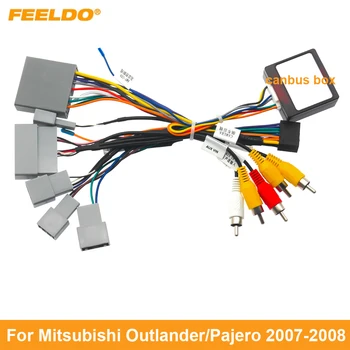 Авто 16-пинов адаптер окабеляването на FEELDO за Mitsubishi Outlander/Pajero (07-08, европейски) Инсталация Главното устройство