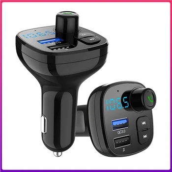 Автомобилен MP3 плейър Bluetooth 5,0 Приемник, FM трансмитер радиоадаптер Двойно USB QC3.0 Зарядно устройство U Диск/TF карта на Музика без загуба