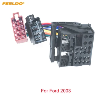 Автомобилно радио FEELDO Аудио Адаптер окабеляването на ISO за Ford 2003 + Auto ISO Главоболие устройства Тел Разширено кабел преобразуване