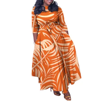 Африкански рокля трапецовидна форма, Женствена рокля с висока талия, Дашики, Африканска облекло 2023, Есен, Нова мода, Елегантна Вечерна рокля в африканския стил, Vestidos