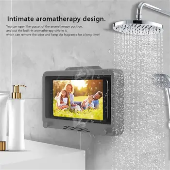 Водоустойчив шкаф за своята практика за телефона, монтиран на стената рафтове за съхранение в банята с душ, Водоустойчив шкаф за съхранение на смартфони