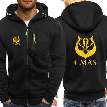 Гмуркане CMAS 2023 Пролет и есен, Нов мъжки трицветна пуловер с качулка с цип, палта, мъжки ежедневни свободен топ
