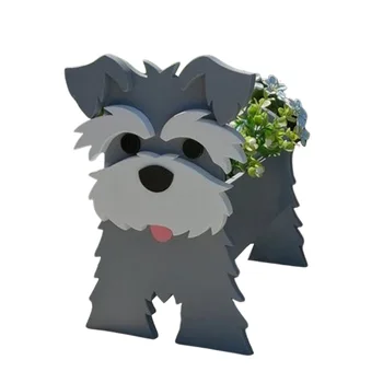 Градински саксии във формата на куче, цветни саксии във формата на животни, Сладък куче растения, титулярът на контейнера за градински цветя, кактуси, въздушни растения на открито