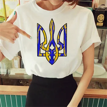 Дамски тениски с украинския модел аниме, дизайнерски тениски, дрехи в стил харадзюку за момичета
