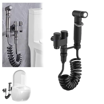 Двойна контролния клапан 1 2 изход, Мини-многофункционален миксер, кухненски смесител за душ, комплект смесители за баня под налягане за биде и душ
