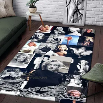 Декоративни постелки с винтажными изображения на Мерилин Монро и Стар за хол, спалня, нескользящие вратите черги, домашно нощни подложки
