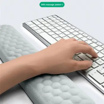 Ергономична клавиатура, поставка за китките на мишката, защита от офис на набиране на текст, релаксиращ подложка за мишка с ефект на памет на китката, подложка за компютър, лаптоп, работния плот