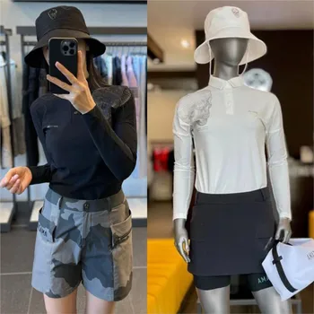 Жените риза за голф 2023, поло блузи с дълъг ръкав