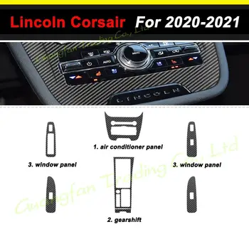 За Lincoln Corsair 2020-2021 Вътрешна Централна контролен Панел Дръжката 5D Стикери От карбон Етикети За стайлинг Аксесоари за Кола