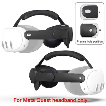 За Meta Quest 3 Регулируема лента за главата, черна удобна превръзка от неопрен за облекчаване на натиска, аксесоари за виртуална реалност Oculus Quest 3