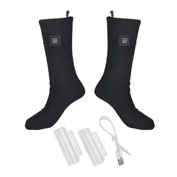 Зимни чорапи с подгряване, Чорапи с електрически нагревател, акумулаторни, с регулируема температура, двуслойни изолирана термокостюмы
