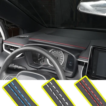 Кожена декоративна стикер на таблото на вратата на колата за Ford Fiesta Focus 3 4 MK3 MK4 Mondeo Ecosport Kuga Focus ST