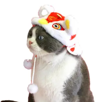 Коледен костюм и Шапка за домашни любимци Мека Регулируема превръзка на главата за котки с шнурком Зимна шапка за котки, Кучета, всички размери на стоки за домашни любимци