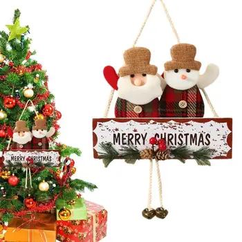 Коледна украса с герои от анимационни филми, творчески окачен коледен декор на вратата, Многофункционални висулки във формата на елхи, Гъвкави Поздравления за Коледа