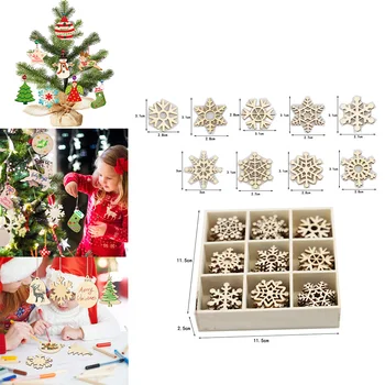 Коледни Дървени орнаменти със собствените си ръце, декорации с въжета, Коледна декорация, Подарък висящи парчета, форми на снежинки