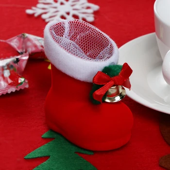 Коледни плодови обувки, художествени занаяти, Бонбони Дядо Коледа, творчески ярки Сладък модни Фини Елегантни играчки за деца