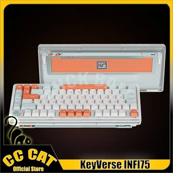 Механична клавиатура Key Стих Infi75, Безжична клавиатура Bluetooth, Геймерские клавиатура, 3 режима, Полагане на 75 комбинации, клавиатура Игри с гореща замяна