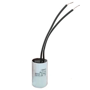 Мини CBB60 работен / пусков кондензатор за циркуляционного водна помпа клещи кислород с тел 1мкФ 450В 1.2 1.5 3 4 5 6uf