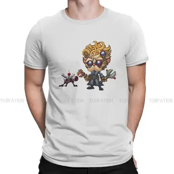 Мъжки t-shirt Heimerdinger League of Legends ХАХА, Памучен тениска с графичен деколте, Потник Harajuku