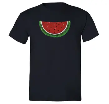 Мъжки подарък под формата на диня и плодове, сладка тениска с пайети, расшитая пайети