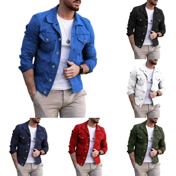 Мъжки работна яке-карго с множество джобове, мъжки приталенная яке копчета, светлинна плоча, есен и зима 2023, ежедневна мода