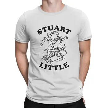 Мъжки тениски, STUART LITTLE-3 Забавни Тениски от 100% Памук С Къс Ръкав Stuart Little Тениска С Кръгло Деколте, Дрехи За Подарък