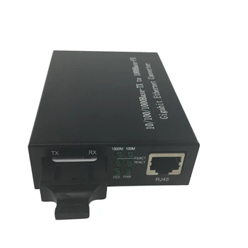 Оптичен конвертор 10 100 1000 ethernet, fiber giga ethernet media converter