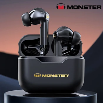 Оригинални слушалки Monster XKT02 Bluetooth 5.1 TWS Безжични слушалки HIFI Спортни слушалки за игри на слушалките с шумопотискане Нови
