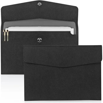 Папка за документи е от 2 елемента, водоустойчив Тънка папка-пакет от изкуствена кожа формат А4, по-Органайзер за файлове, куфарче, чанта за съхранение Здрав