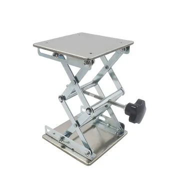 Повдигаща се платформа от неръждаема стомана 10 15 20 см с Микро Ръчно Управление на Лабораторно оборудване за Регулиране на Височината на Обекти