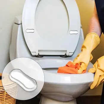 Подплата на седалката на тоалетната чиния, Брони, Прозрачен Силиконов Стикер за почистване на тоалетни, Тоалетни аксесоари за дома, хотел, хотели, училища